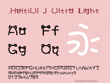 .HeitiUI J Ultra Light 10.0d4e2 Font Sample