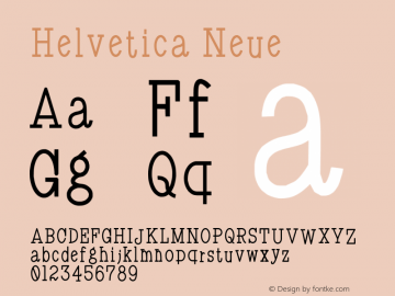 Helvetica Neue 细斜体 10.0d35e1 Font Sample