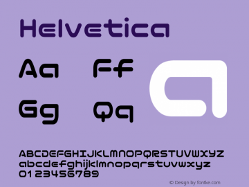 Helvetica 粗斜体 9.0d4e1 Font Sample