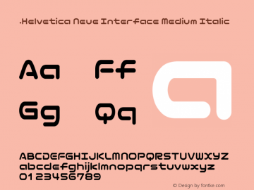 .Helvetica Neue Interface Medium Italic 10.0d35e1图片样张