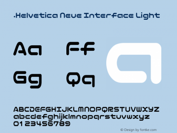 .Helvetica Neue Interface Light 10.0d35e1图片样张