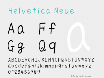 Helvetica Neue 超细体 10.0d35e1 Font Sample