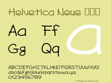 Helvetica Neue 超细体 10.0d35e1 Font Sample