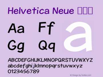 Helvetica Neue 超细体 10.0d35e1图片样张