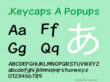 .Keycaps A Popups 10.0d12e1 Font Sample