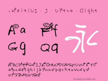 .HeitiUI J Ultra Light 10.0d4e2 Font Sample