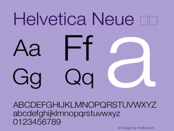 Helvetica Neue 瘦体 10.0d39e2图片样张