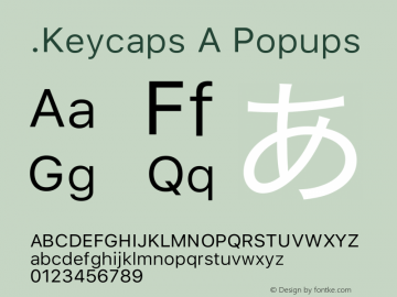 .Keycaps A Popups 10.5d23e8 Font Sample