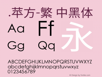 .苹方-繁 中黑体 11.0d11 Font Sample