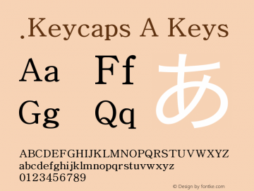 .Keycaps A Keys Version 1.00 October 18, 2015, initial release图片样张