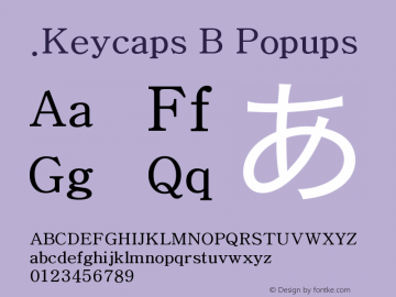 .Keycaps B Popups Version 1.00 October 18, 2015, initial release图片样张