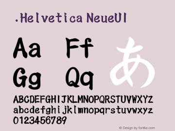 .Helvetica NeueUI 粗体 10.0d38e9 Font Sample