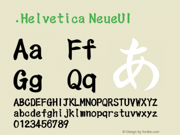 .Helvetica NeueUI 斜体 10.0d38e9图片样张