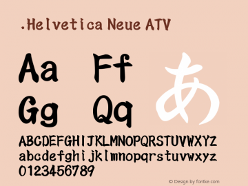 .Helvetica Neue ATV 常规体 10.0d38e9 Font Sample