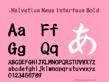 .Helvetica Neue Interface Bold 10.0d38e9 Font Sample
