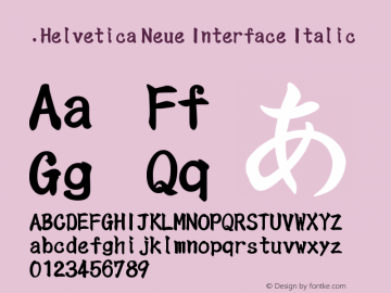 .Helvetica Neue Interface Italic 10.0d38e9图片样张