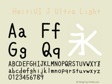 .HeitiUI J Ultra Light 10.0d4e2图片样张