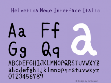 .Helvetica Neue Interface Italic 10.0d35e1图片样张