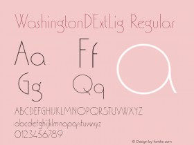 WashingtonDExtLig Regular Version 001.005 Font Sample