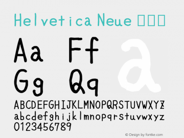 Helvetica Neue 超细体 10.0d35e1 Font Sample