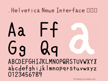 .Helvetica Neue Interface 超细体 10.0d35e1图片样张