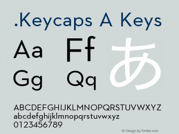 .Keycaps A Keys Version 1.00 October 19, 2015, initial release Font Sample