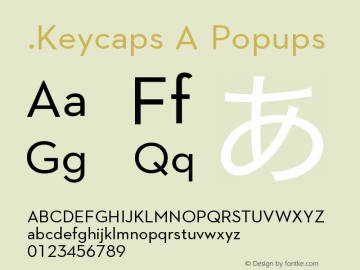 .Keycaps A Popups Version 1.00 October 19, 2015, initial release Font Sample