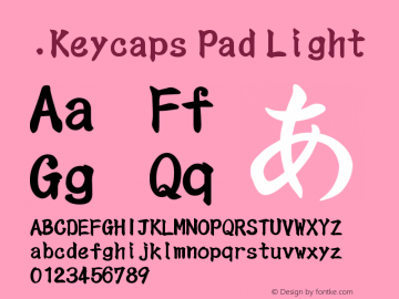 .Keycaps Pad Light 10.5d23e8 Font Sample