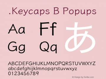 .Keycaps B Popups Version 1.00 October 19, 2015, initial release图片样张