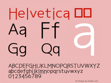 Helvetica 斜体 9.0d4e1 Font Sample