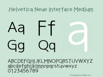 .Helvetica Neue Interface Medium 10.0d38e9图片样张