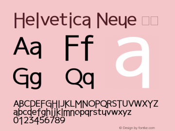 Helvetica Neue 瘦体 10.0d35e1图片样张