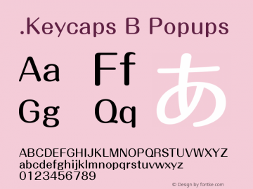 .Keycaps B Popups 10.5d23e8 Font Sample