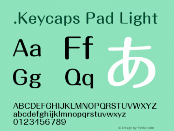 .Keycaps Pad Light 10.5d23e8 Font Sample