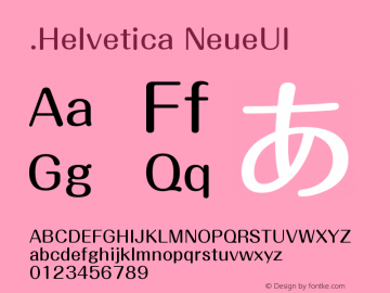 .Helvetica NeueUI 粗体 10.0d38e9图片样张