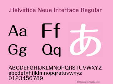 .Helvetica Neue Interface Regular 10.0d38e9图片样张