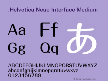 .Helvetica Neue Interface Medium 10.0d38e9 Font Sample