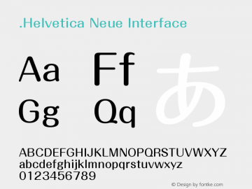 .Helvetica Neue Interface 超细体 10.0d39e2图片样张