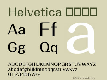 Helvetica 细伪斜体 10.0d4e1图片样张