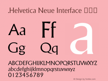 .Helvetica Neue Interface 超细体 10.0d35e1图片样张