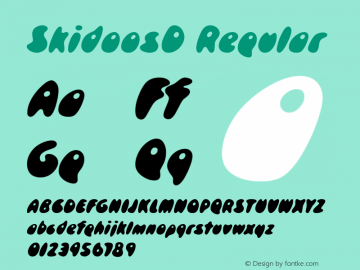 SkidoosD Regular Version 001.005 Font Sample