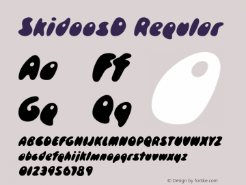 SkidoosD Regular Version 001.005 Font Sample