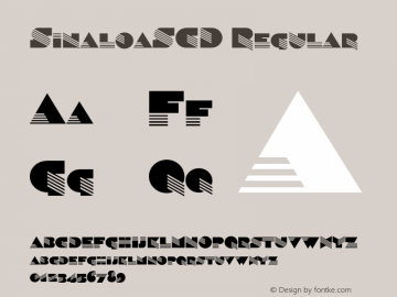 SinaloaSCD Regular Version 001.005 Font Sample