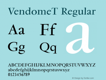 VendomeT Regular Version 001.005图片样张