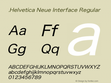 .Helvetica Neue Interface Regular 10.0d35e1图片样张