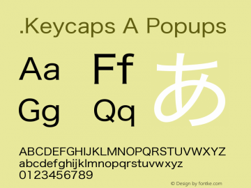 .Keycaps A Popups 10.0d12e1 Font Sample