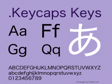 .Keycaps Keys 10.0d12e1 Font Sample