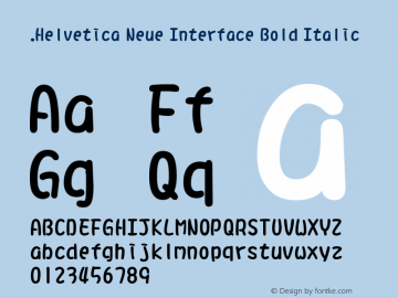 .Helvetica Neue Interface Bold Italic 10.0d35e1 Font Sample