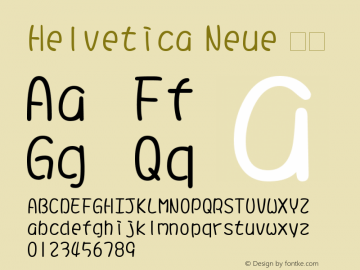 Helvetica Neue 细体 10.0d35e1 Font Sample