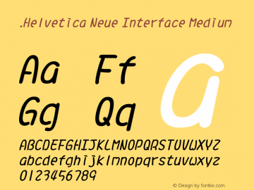 .Helvetica Neue Interface Medium 10.0d35e1图片样张